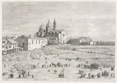 Vedute: Chiesa di Santa Giustina in Prà della Valle, Padova, 1735-1746 da Giovanni Antonio Canal