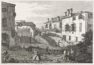 Vedute: La chiusa del canale a Dolo da Antonio Canaletto