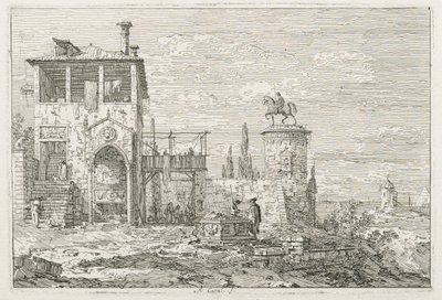 Vedute: Il monumento equestre da Antonio Canaletto