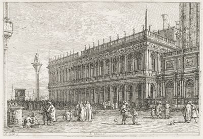Vedute: La Biblioteca, Venezia, 1735-1746 da Giovanni Antonio Canal