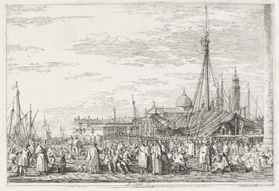 Vedute: Il Mercato sul Molo, 1735-1746 da Giovanni Antonio Canal