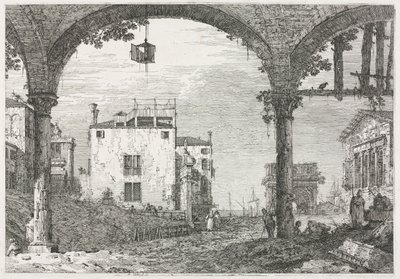 Vedute: Il portico con la lanterna, 1735-1746 da Giovanni Antonio Canal