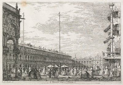Vedute: Il Palazzo del Procuratore e la Chiesa di San Geminiano, Venezia da Antonio Canaletto