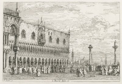 Vedute: La pietra della proclamazione a Venezia, 1735-1746 da Giovanni Antonio Canal