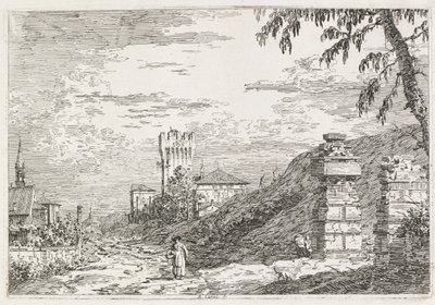 Vedute: Due Pilastri in Rovina da Antonio Canaletto