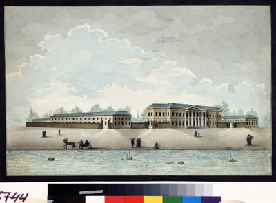 Veduta del palazzo Pashkov costruito intorno al 1784 a Mosca. da Antonio Canoppi