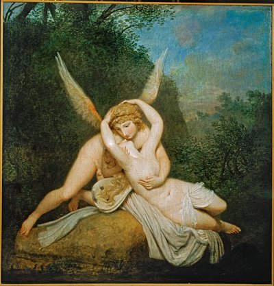 Amore e Psiche ... (dipinto su tela) da Antonio Canova