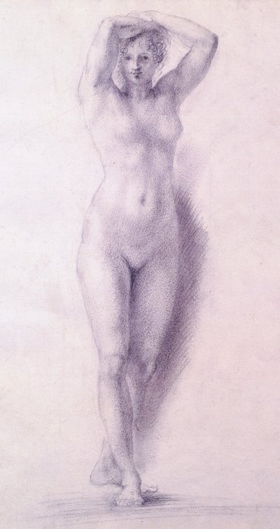 Figura femminile con braccia alzate di Antonio Canova (1757-1822), disegno da Antonio Canova