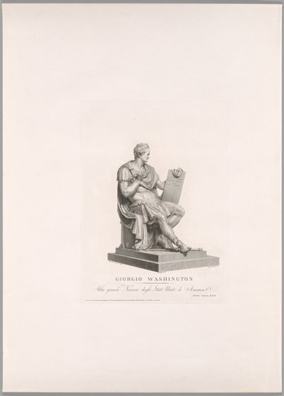 George Washington, vista frontale, da Oeuvre de Canova da Antonio Canova