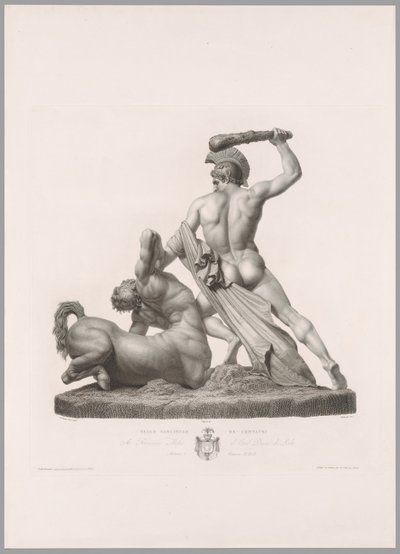Teseo e Centauro, vista di schiena, da Oeuvre de Canova da Antonio Canova