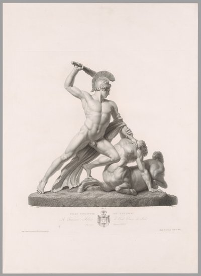 Teseo e Centauro, vista frontale, da Oeuvre de Canova da Antonio Canova