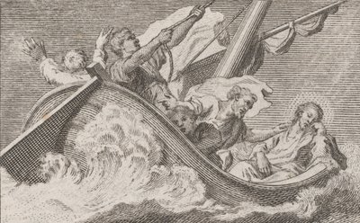 Cristo su una barca con pescatori da Antonio Capellan