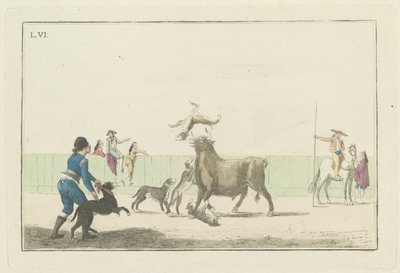 Tavola VI, dalla serie Colección de las principales suertes de una corrida de toros (Collezione delle principali azioni in una corrida) da Antonio Carnicero