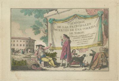 Tavola del titolo, dalla serie Colección de las principales suertes de una corrida de toros da Antonio Carnicero