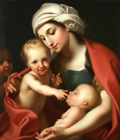 Caritas con tre figli da Antonio Cavalucci