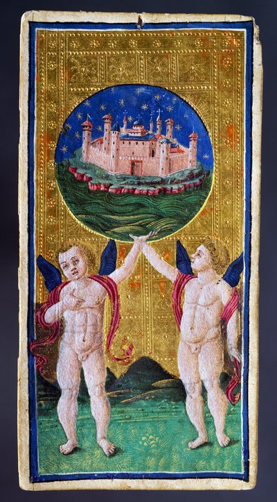 Carta dei tarocchi che raffigura il Mondo da Antonio Cicognara