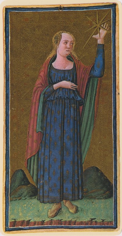La Stella, facsimile di una carta dei tarocchi dal mazzo 