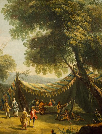 Tenda in campagna con musica dal vivo (dettaglio) da Antonio Diziani