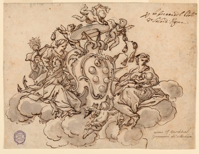 Progetto per un soffitto (?) con lo stemma del cardinale Francesco Maria de