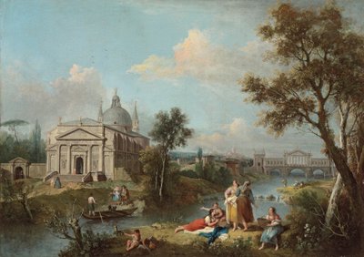 Paesaggio fluviale italianeggiante da Antonio & F. Zuccarelli (1702 88) Visentini