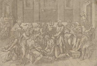 Gesù Lava i Piedi dei Discepoli, 1540-45 da Antonio Fantuzzi