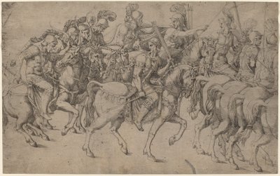 Cavalieri con archi e giavellotti da Antonio Fantuzzi after Giulio Romano