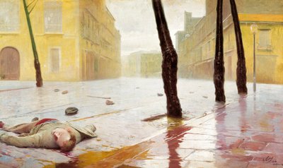 Dopo la lotta. Dipinto di Antonio Fillol (1870-1930) da Antonio Fillol