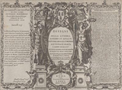 Frontespizio per Disegni della guerra, assedio e assalto dell