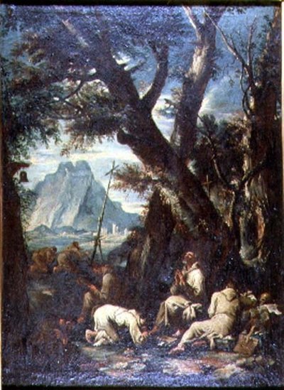 Campagna con Eremiti, c.1700-10 da Antonio Francesco Peruzzini