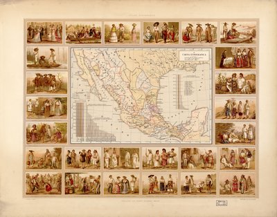 Atlante storico e pittorico degli Stati Uniti messicani. LOC 2008621671-5 da Antonio García Cubas