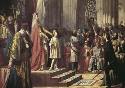 Maria de Molina presenta suo figlio alle Cortes di Valladolid da Antonio Gisbert