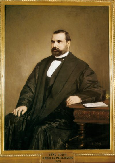 Ritratto di Nicolas Maria Rivero (1814-1878), politico spagnolo e leader del Partito Democratico da Antonio Gisbert