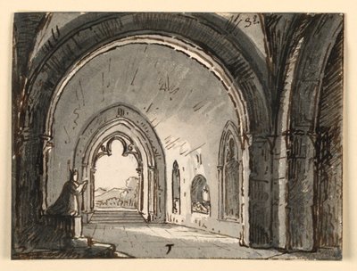 Interno di una chiesa vicino a Faenza da Antonio Giuseppe Basoli
