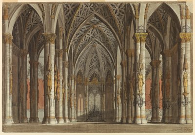 Scenografia: Sala gotica da Antonio Giuseppe Basoli