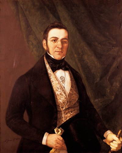 Ritratto di Manuel Breton de los Herreros (1796-1873), poeta e drammaturgo spagnolo da Antonio Gomez Cros