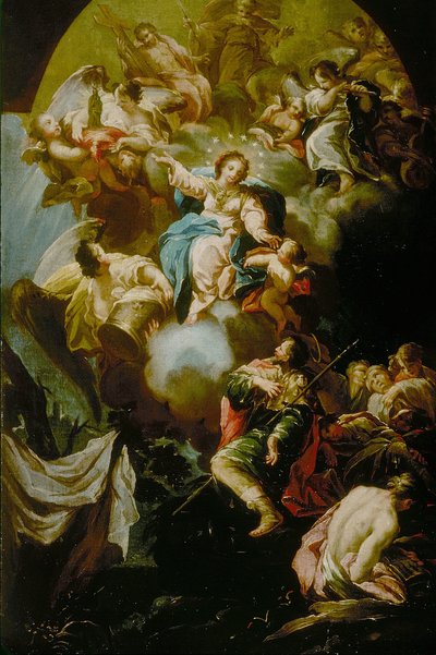 Visione di San Giacomo della Vergine del Pilar da Antonio González Velásquez