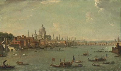 Quattro vedute di Londra: Il Tamigi verso St. Paul da Antonio Joli