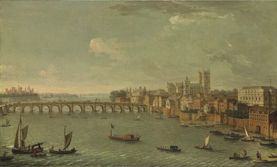 Quattro vedute di Londra: Il Tamigi verso Westminster da Antonio Joli