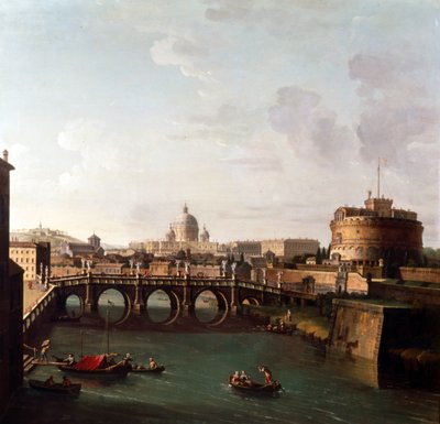 Roma, veduta del Tevere con Castel Sant