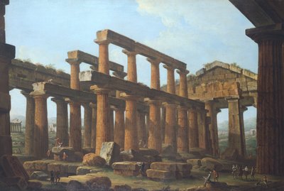 Tempio di Poseidone a Paestum da Antonio Joli