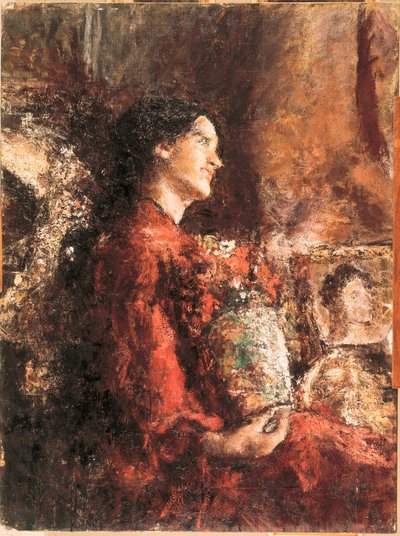 Lidia, fine 19°-inizio 20° secolo (dipinto a olio) da Antonio Mancini