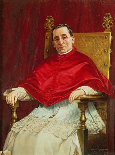 Ritratto di Papa Benedetto XV da Antonio Maria Fabres y Costa