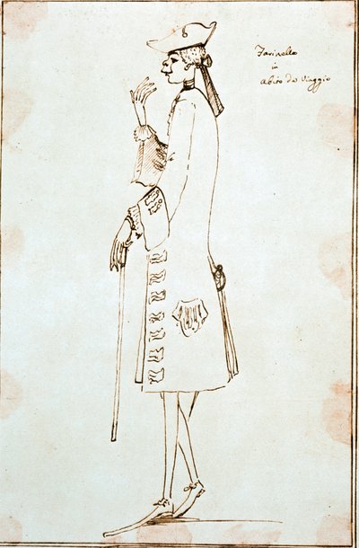 Ritratto del cantante castrato Carlo Broschi detto Farinelli (1705-1782) durante il suo viaggio a Venezia per eseguire 