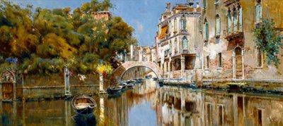 Canale a Venezia al sole da Antonio Maria de Reyna Manescau