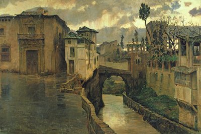Scena di strada a Granada da Antonio Munoz Degrain