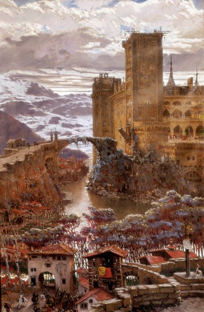 Vista di un castello romantico da Antonio Munoz Degrain