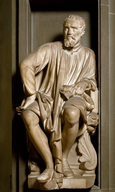 Ritratto dello scultore, pittore e architetto Michelangelo Buonarroti detto Michelangelo da Antonio Novelli