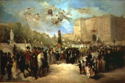 La traslazione delle spoglie di Pedro Calderon de la Barca al Panteon de Hombres Ilustres da Antonio Perez Rubio