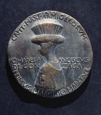 Medaglia di bronzo di Gianfrancesco Gonzaga (1395-1444), recto, disegnata da Antonio di Puccio Pisano, noto come Pisanello (circa 1395-1455), diametro 10,20 cm da Antonio Pisanello