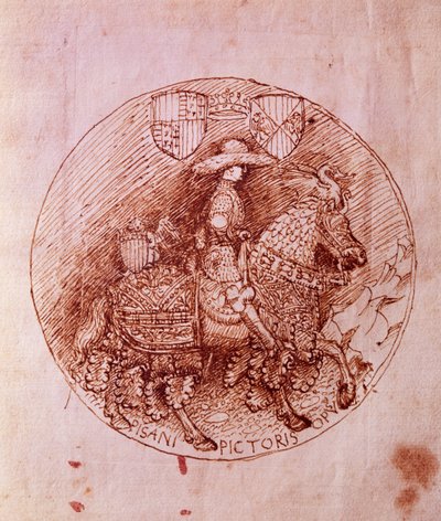 Disegno della medaglia di Alfonso d